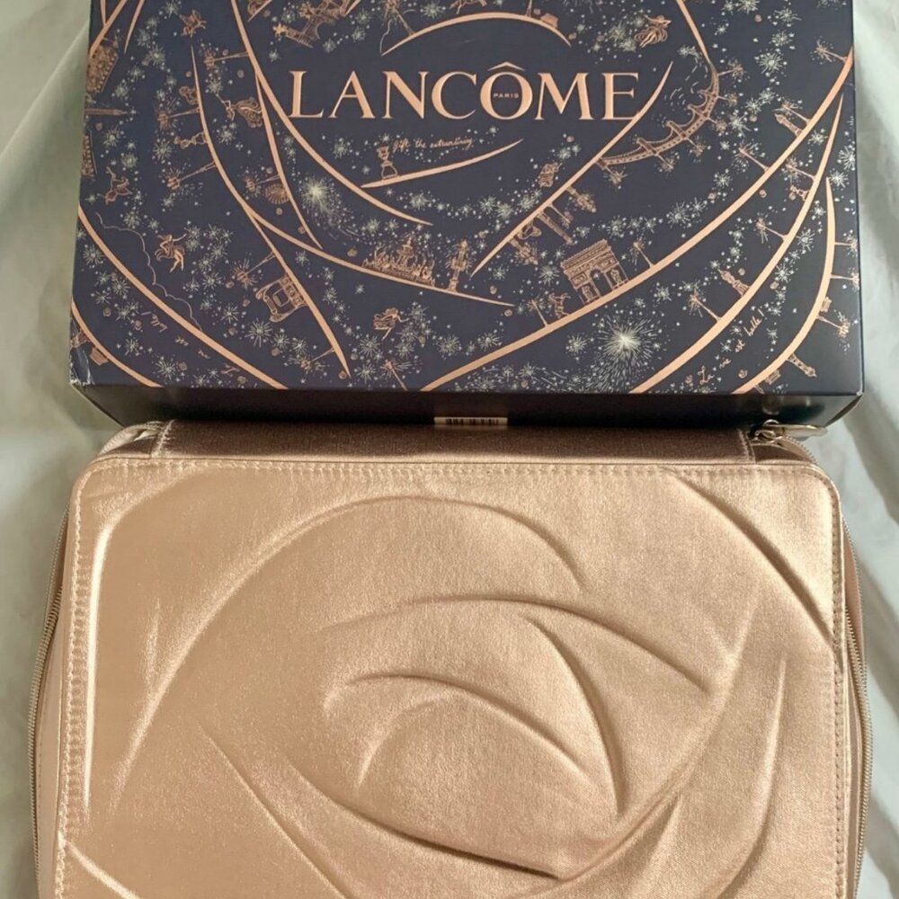 Lancome Gold Makeup Up Case Bag